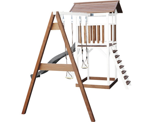 Spielturm mit Schaukel, Rutsche und Leiter für den Garten