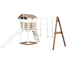 Spielturm mit Rutsche und Schaukel für den Garten
