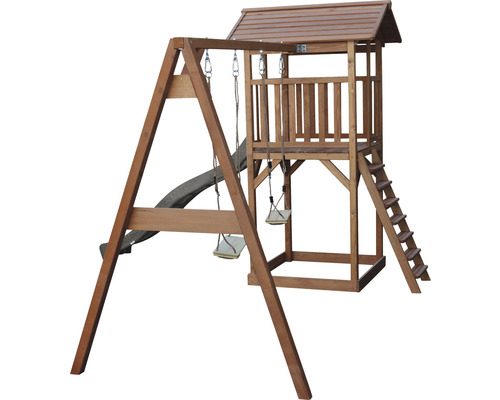 Spielturm mit Schaukel und Rutsche für den Garten