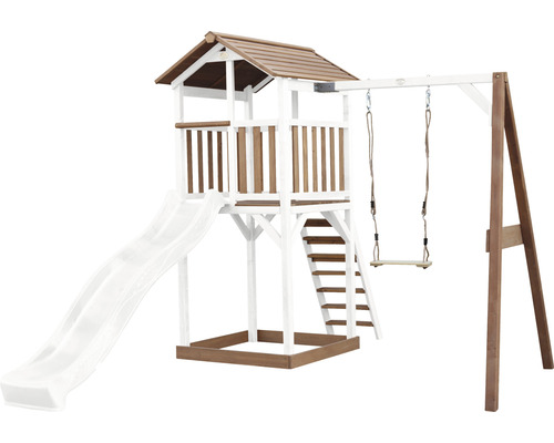 Spielturm mit Rutsche, Schaukel und Leiter für den Garten