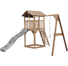 Spielturm mit Rutsche und Schaukel für den Garten