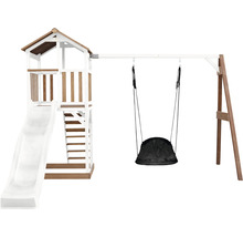 Spielturm mit Rutsche und Schaukel für den Garten