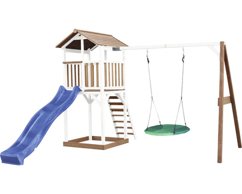 Spielturm mit Rutsche, Schaukel und Leiter für den Garten