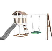 Spielturm mit Rutsche und Schaukel für den Garten