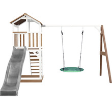 Spielturm mit Rutsche und Schaukel für den Garten