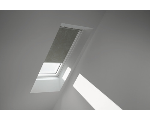 Velux Verdunkelungsrollo olive gepunktet manuell DKL S04 4575SWL