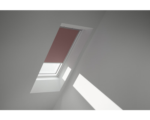 VELUX Verdunkelungsrollo uni rosenholz manuell Rahmen aluminium DKL C02 4578S