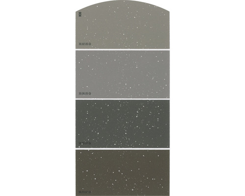 Farbmusterkarte Farbtonkarte H30 Glitzer Effekt Intensive Farbwelt braun 21x10 cm Farbmusterkarte mit verschiedenen Grautönen und Glitzerpartikeln