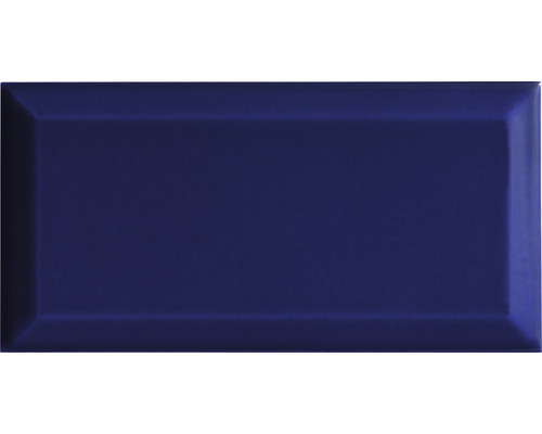 Steinzeug Wandfliese Metro 10x20 cm blau glänzend