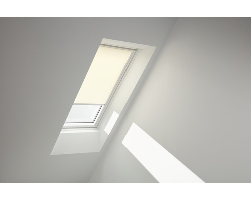 VELUX Sichtschutzrollo beige uni manuell Rahmen weiß RFL C02 1086SWL