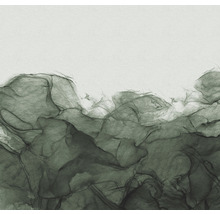 Abstrakte grüne Aquarellmalerei auf Papier