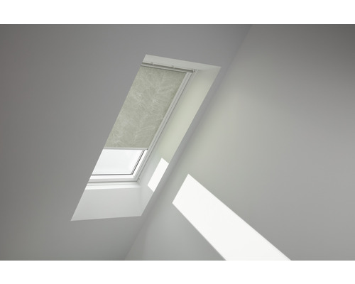 VELUX Sichtschutzrollo olive gepunktet manuell RFL P06 4165SWL