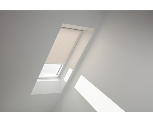 VELUX Sichtschutzrollo hell-taupe uni manuell Rahmen aluminium RFL C02 4169S