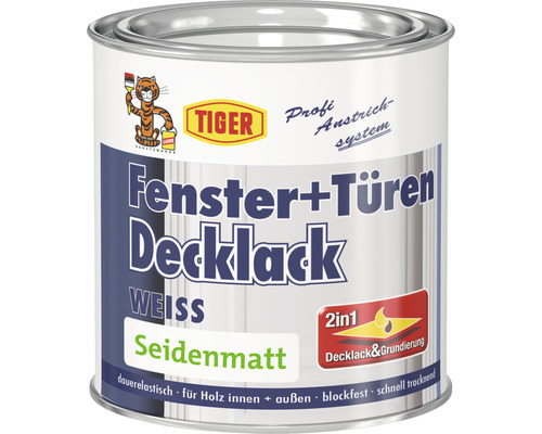 Tiger Fenster und Türen Decklack weiss seidenmatt in Dose