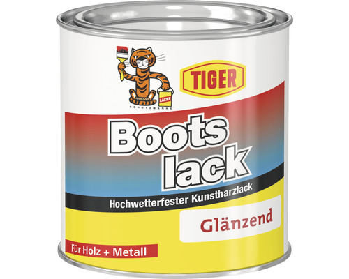 Tiger Bootslack glänzend RAL 7016 anthrazitgrau 375 ml Bootslack in einer Dose für Holz und Metall