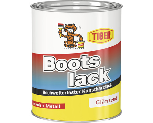 Tiger Bootslack glänzend RAL 7035 lichtgrau 750 ml Tiger Bootslack Kunstharzlack für Holz und Metall