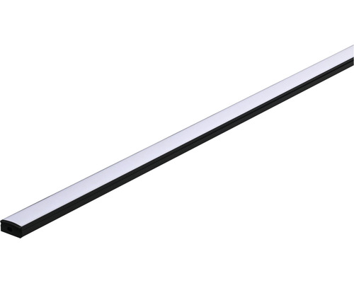 Paulmann Aluminium Profil mit weißem Diffusor Base alu/schwarz 2,0 m LED-Leuchte für den Innenbereich