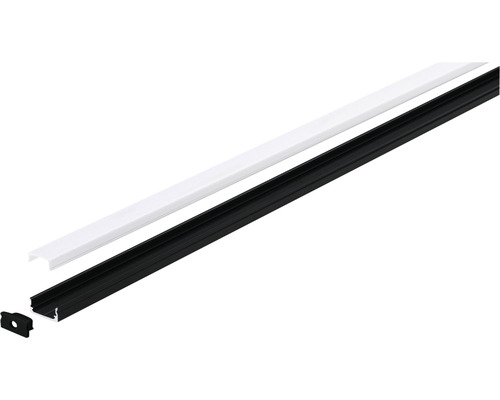 LED-Profile in Schwarz und Weiß mit Montageclip