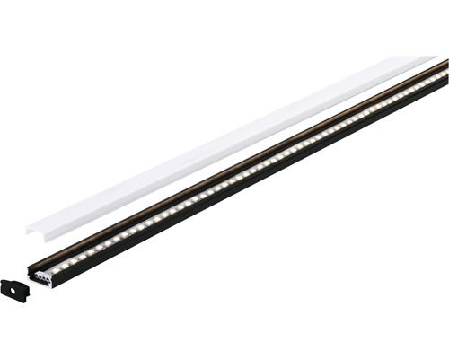 LED-Leuchte mit Abdeckung und Endkappe