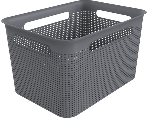 Aufbewahrungsbox Rotho 36x21,1x26,2 cm 1-tlg. Aufbewahrungskorb aus Kunststoff mit Griffen und Löchern