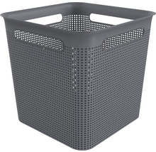 Quadratischer, perforierter Korb mit Griffen