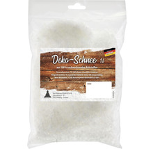 Dekoschnee in einer transparenten Verpackung
