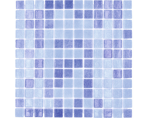 Glasmosaik VP1158PUR 31,6x31,6 cm für Poolbau blau Mosaikfliese aus Glas, quadratisch