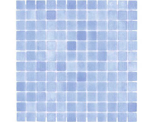 Glasmosaik VP110PAT 31,6x31,6 cm für Poolbau blau matt