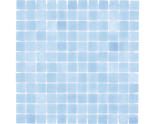 Glasmosaik VP501PAT 31,6x31,6 cm für Poolbau blau matt