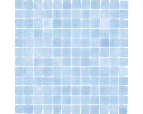 Glasmosaik VP501PAT 31,6x31,6 cm für Poolbau blau matt Mosaikfliese aus Glas