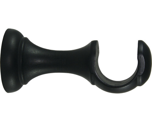 Träger 1-läufig für Love Autrement Black Line schwarz Ø 28 mm 8 cm lang 1 Stk. Gardinenstangenhalterung aus Metall