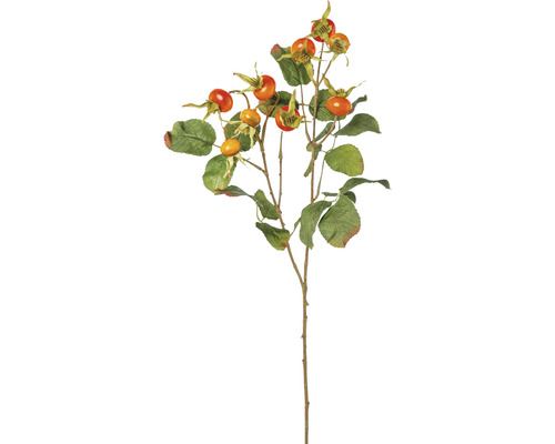 Kunstblume Hagebuttenzweig Höhe: 58 cm orange