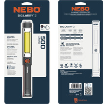 NEBO Big Larry 2 Arbeitsleuchte mit 500 Lumen inklusive Batterien in Verpackung