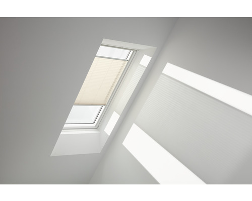 Velux Plissee-Faltstore champagner uni manuell FHL U04 1283SWL