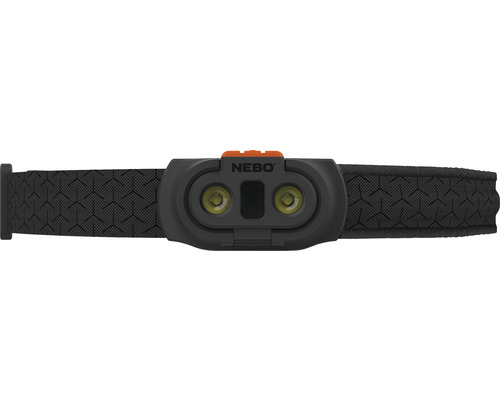 Nebo Stirnlampe mit schwarzem, gemustertem Stirnband