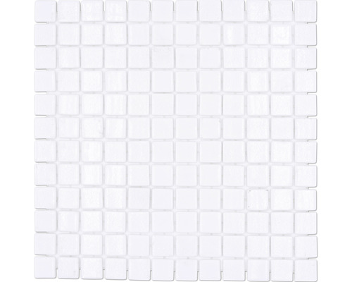 Glasmosaik VP100PAT 31,6x31,6 cm für Poolbau weiß matt