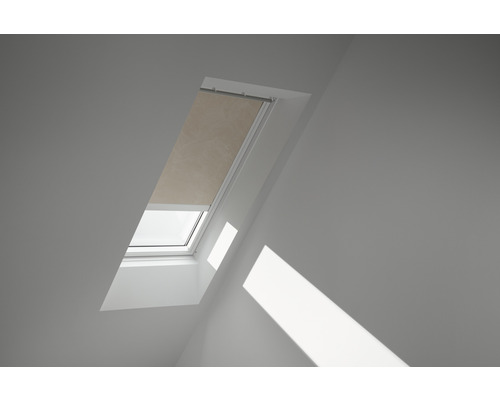 Velux Verdunkelungsrollo solarbetrieben sandbeige gepunktet DSL C02 4579SWL