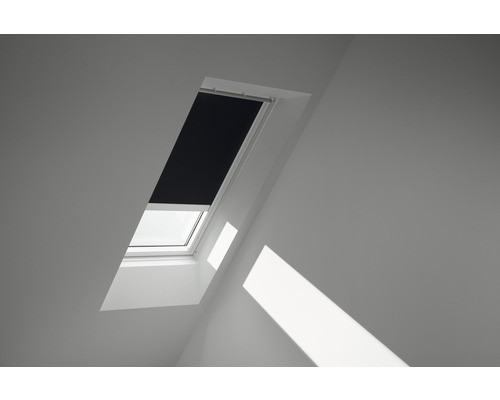 Velux Verdunkelungsrollo elektrisch schwarz uni DML C02 3009SWL