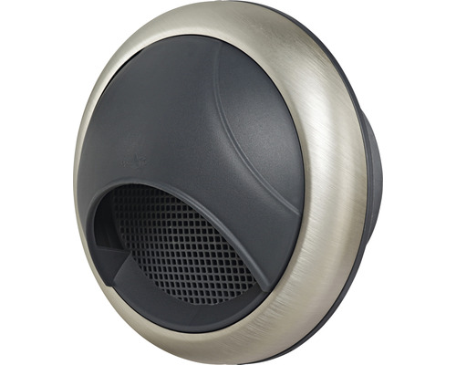 Runder Mauerkasten aus Metall und Kunststoff