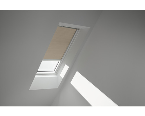 Velux Plissee-Faltstore solarbetrieben beige uni FSC C02 1155SWL