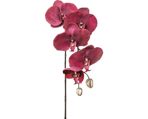 Kunstblume Schmetterlings-Orchidee Höhe: 66 cm rot