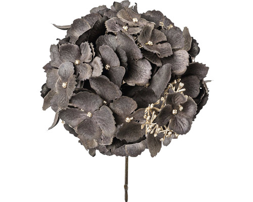 Kunstblume Hortensie Höhe: 61 cm anthrazit