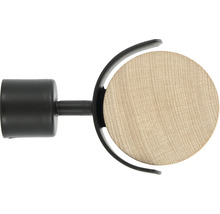 Endstück Holzkreis für Loft Black Line schwarz holz Ø 28 mm 1 Stk.