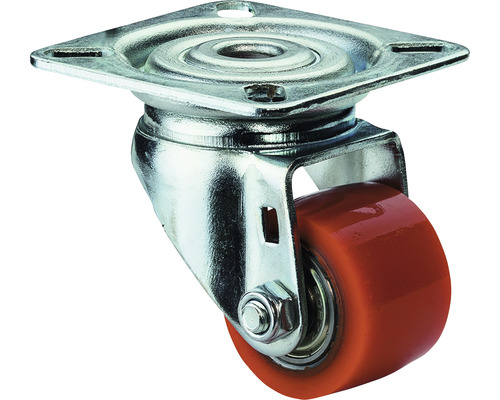 BS Rollen Lenkrolle A600.C10.035 Kunststoff Ø 35 mm bis 100 kg mit Platte 60x60 mm Lenkrolle mit Befestigungsplatte