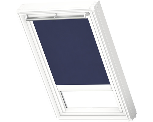 VELUX Sichtschutzrollos dunkelblau uni solarbetrieben Rahmen weiß RSL C02 9050SWL