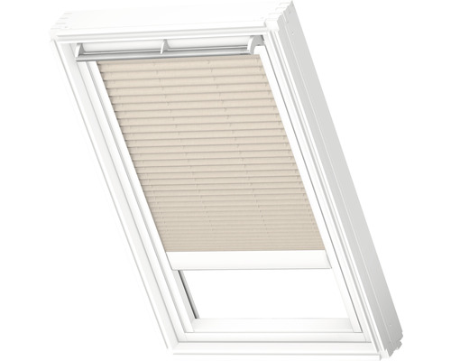 Velux Plissee-Faltstore solarbetrieben hellbeige uni FSL C02 1259SWL