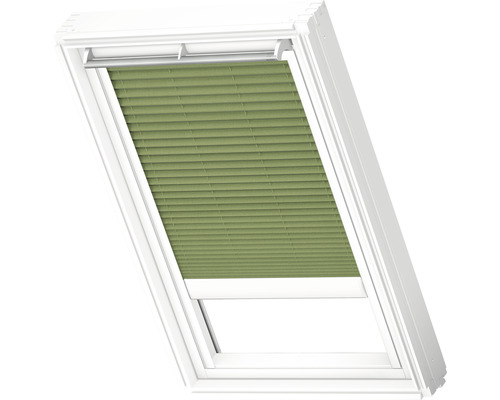 Velux Plissee-Faltstore solarbetrieben moosgrün uni FSL C02 1280SWL