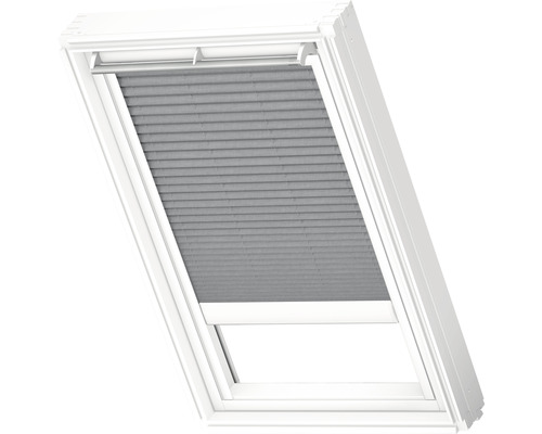 Velux Plissee-Faltstore solarbetrieben grau uni FSL C02 1282SWL