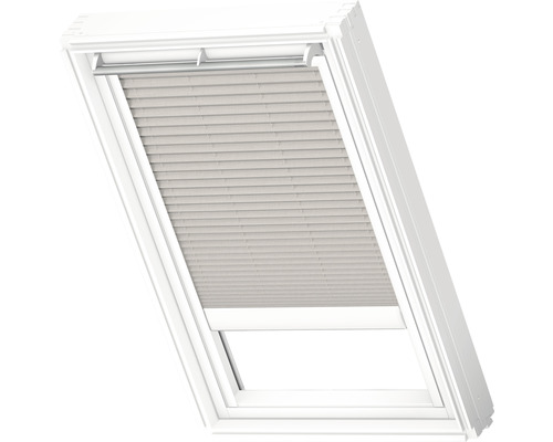 Velux Plissee-Faltstore solarbetrieben silbergrau uni FSL C02 1284S