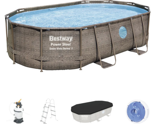 Bestway Power Steel Swim Vista Series II Pool-Set mit Zubehör